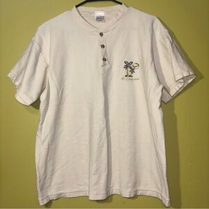 Vintage Ft. Lauderdale Florida Polo Shirt Mens Large Made in USA White 90s